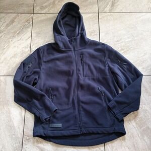 Baerskin Tactical Hoodie Mens Large Navy Blue Zip Up Jacket Fleece